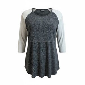 Milk Nursing too Black and White Sleeve Women's Top